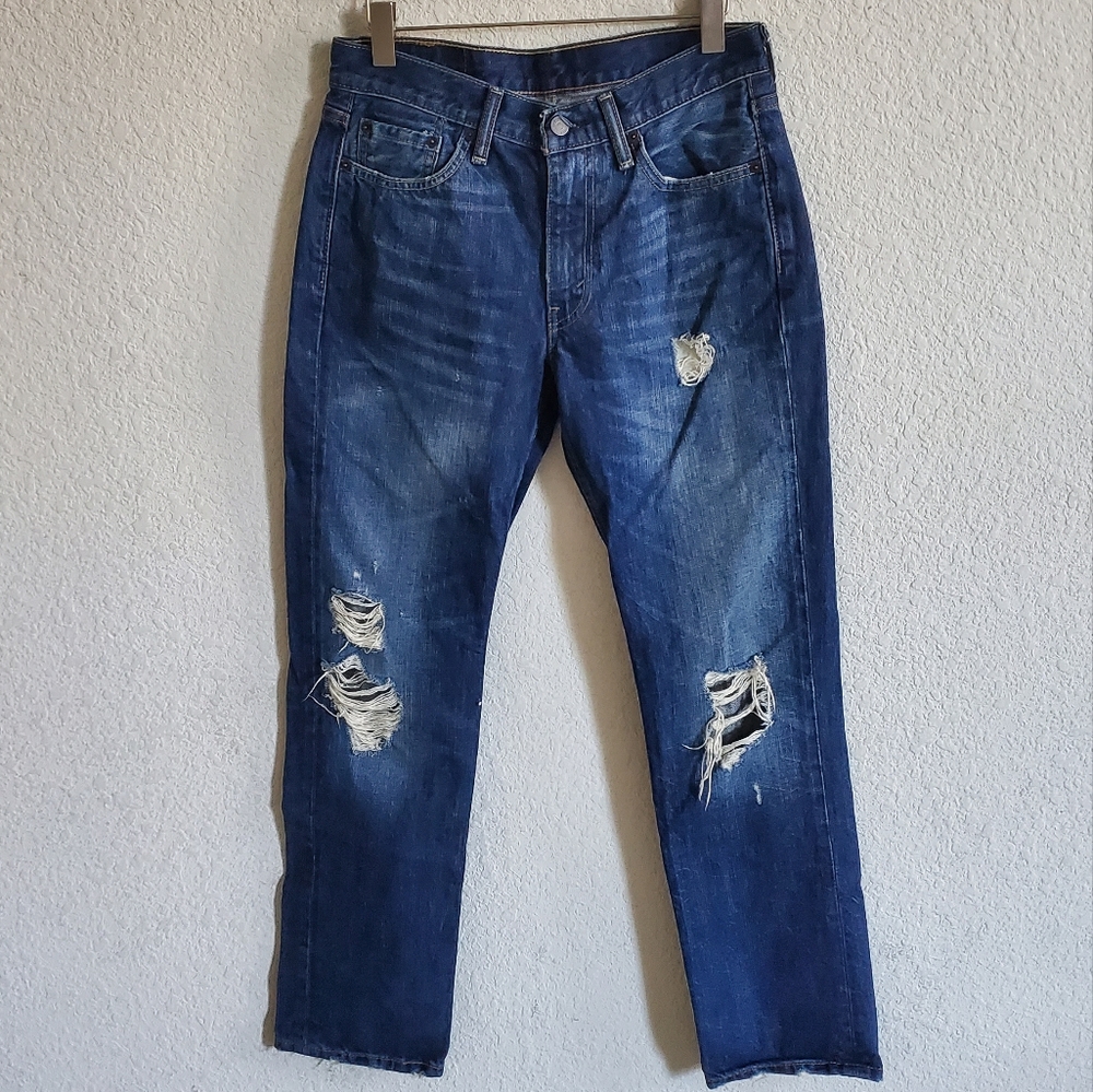 Men's/women's 514 Levi's ripped jeans